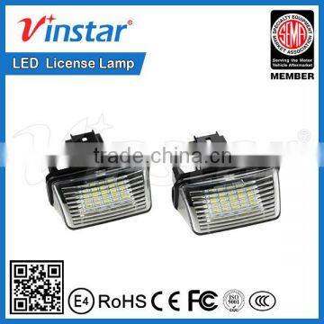 12V Super blight 18 SMD High Quality led license plate lamp for Peugeot led license lamp