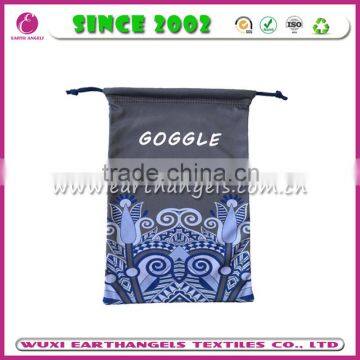 Custom logo printed polyester pouch,ski goggle pouch