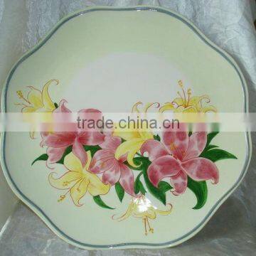 handpainted ceramic platter ceramic decorative plate