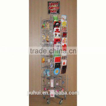 multi fuctional metal floor gifts display rack from china supplier