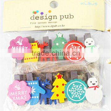 Small wood clip children's memo clip to clip the photo household daily/Christmas festival gifts pn6357