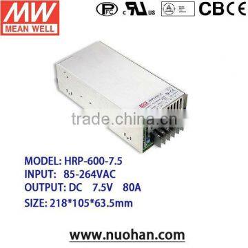 Mean well UL CE CB TUV EMC HRP-600-7.5 600w 7.5V power supply 600W