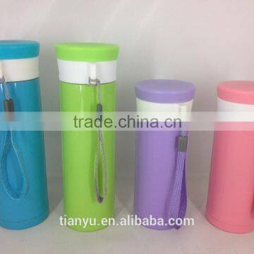 2012 hot seller stainless steel vacuum cup with carry strap 260ml&350ml