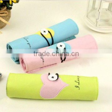 Funny Leather Pencil Case ,Rolled up Pen Bag