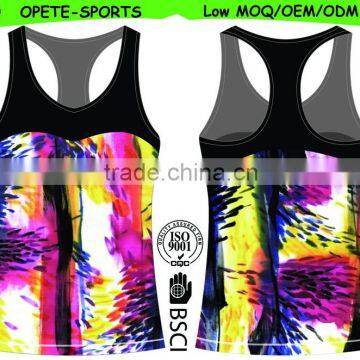 (Trade Assurance)Customized cheerleading screen printing tank top