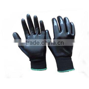 Hot Selling Black Nitrile Coated Oil Resistance Construction Work Gloves