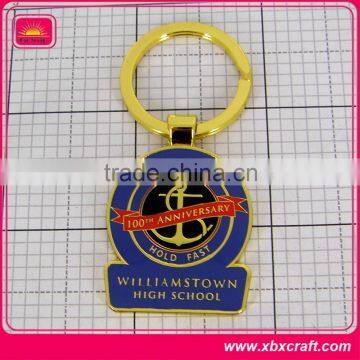 New design gold plated custom key ring