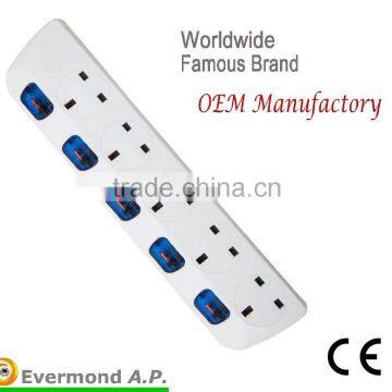 4-6 Ways15A 220-240V UK / BS Extension Socket With USB photo-5