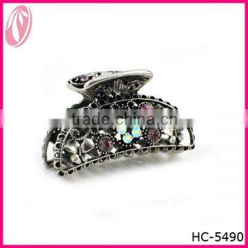 Russia Fashion Antique Metal Rhinestone Hair Claw Clips