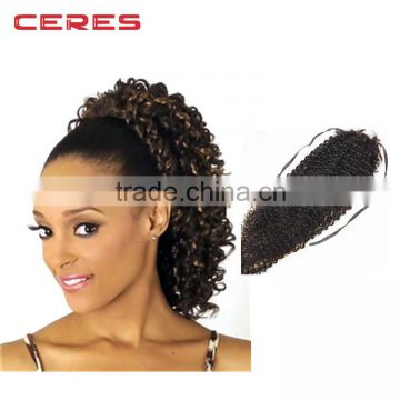 Alibaba China Wholesale Cheap Grade 7A Afro Kinky Hair Ponytail headband Raw Unprocessed Kinky Curly Ponytail