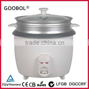 High Quality Small Drum Rice Cooker With Steamer Glass Lid Nonstick Coating