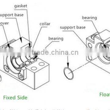 Easy Seted Ball Screw Fixed Side BK25 From China Supplier