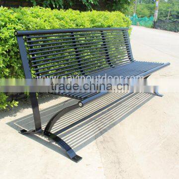 Powder coated steel outdoor bench seating metal garden bench