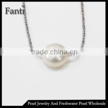 Single pearl pendant settings pearls jewelry simple necklace design