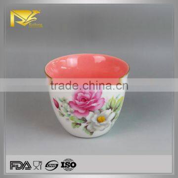 china wholesale ceramic flower shaped tea cup, mug cup , beautiful china tea cups