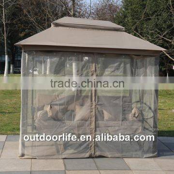 Top quality garden swing bed with mosquito net