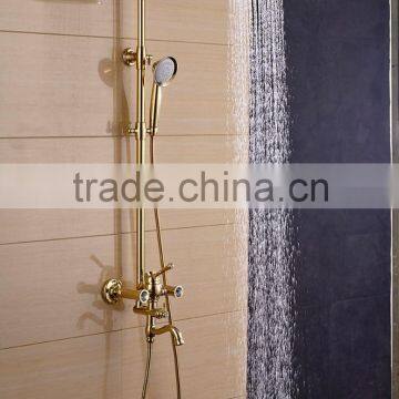 Luxury gold plated bath shower set