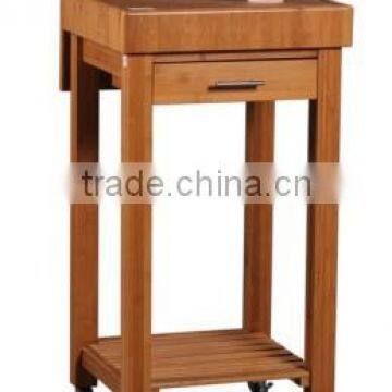 High quality modern wooden kitchen storage trolley