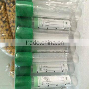 vacutianer blood collection tube CE ISO certificate PET heparin tube