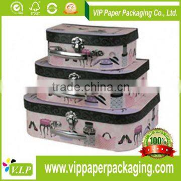 PRINTING BOX, PAPER CARDBOARD SUITCASE BOX WITH HANDLE, PAPER PERFUME PACKAGING BOX