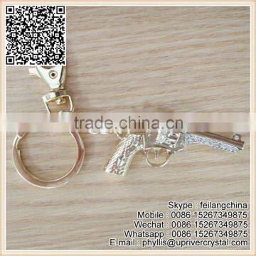 Direct Crystal Jewelry Boys Likely Cool Gold Metal Gun Key Chain