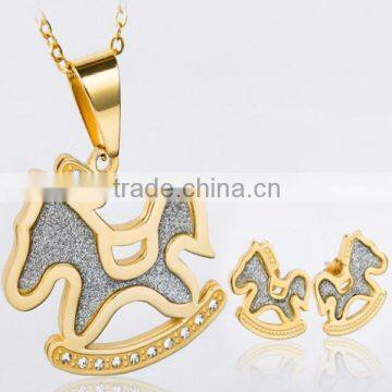 Custom gold horse animal Jewelry Sets MXSE30007