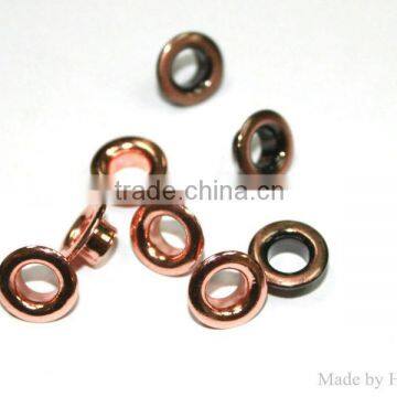 Metal rose gold color eyelets for garments/bags/shoes