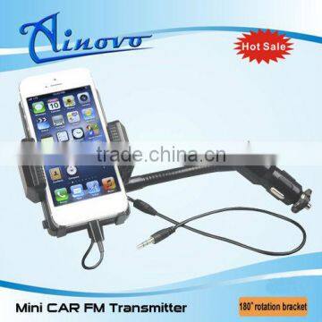 High quality FM transmitter with car holder for iPhone/iPad With car Charger ,fm mp3 transmitter