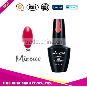 2016 mixcoco brand uv gel nail polish with high quality for professional salon nail beauty