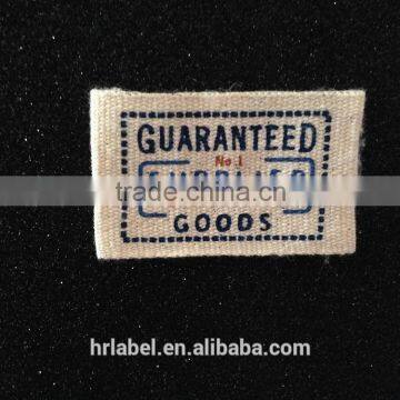 cotton printed label