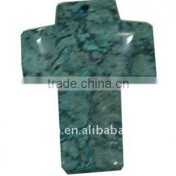 60x40mm cross blue stone natural stone pendants wholesale