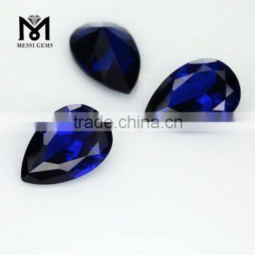 Wholesale Factory Price Pear Machine Cut 113# Loose Bule Spinel Gemstone