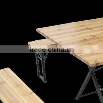 Cheap Outdoor Folding Wood Beer Table Sets, Beer Table and Bench photo-2