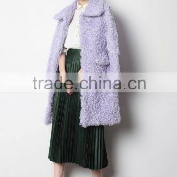 Real Kalgan Lamb Sheepskin Fur Coat