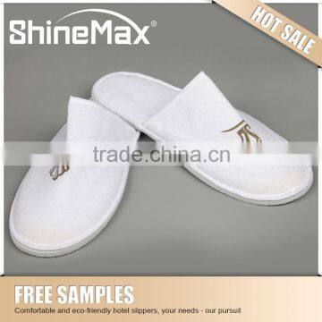 Disposable hotel terry cloth slippers for guests eva non slip house slippers men