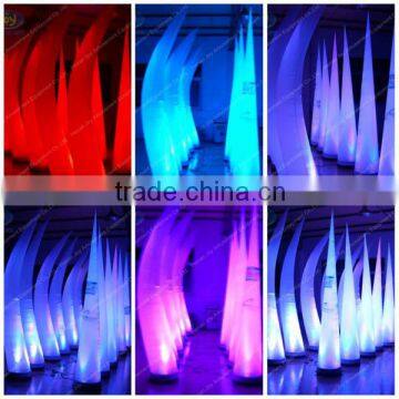Inflatable Wedding DJ pillar column with LED Lights Photobooth Decoration