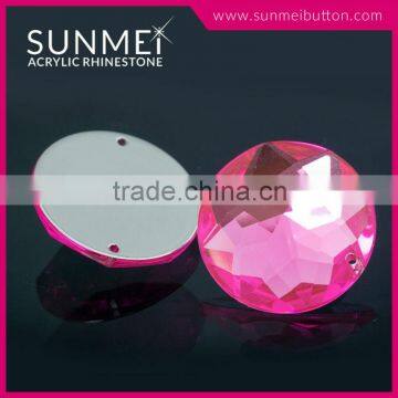 Charming Round Shape Original Acrylic Crystal Sew on Stones