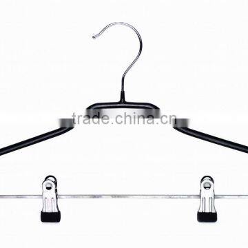 PVC COAT METAL CLOTH HANGER WITH CLIPS ASDM114