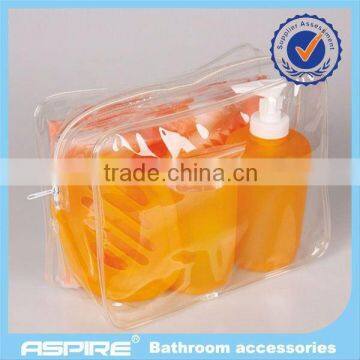 green 5pcs PP bathroom accessories