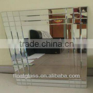 Block Bevelled Multi Facet Wall Mirror