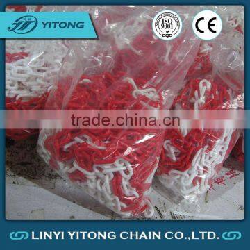 Small MOQ 10mm Black Barrier Plastic Warning Chain