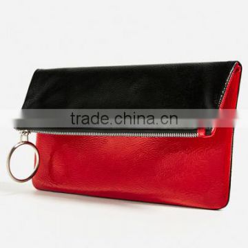 wholesale fashion Patent leather TWO-TONE women Clutch bag