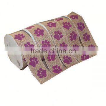 2014 Unimbus	Art hessian ribbon with wired edge	jute sack wire band	customize color ornament ribbon