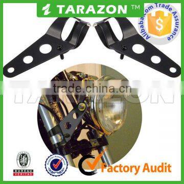 Motorcycle Custom Cafe Racer Bobber Chrome Headlight Brackets For 35-43mm Forks