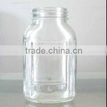 hot spicy sauce clear glass jar