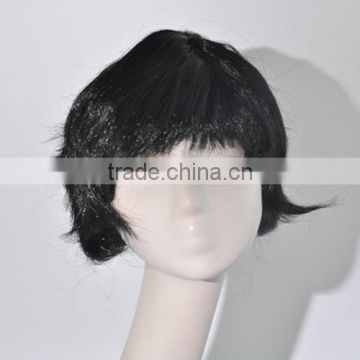 Japanese style short black wig with bangs synthetic wig N245