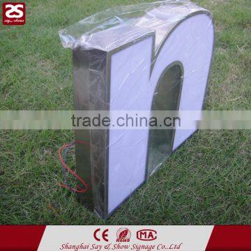Waterproof Luminated 3d Logo Shop Store Sign Name Stainless Steel Signage