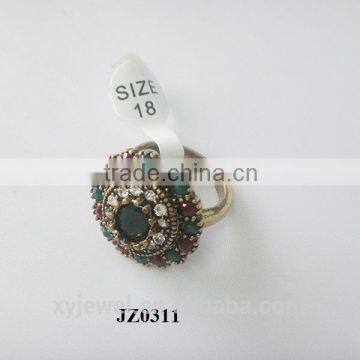 Women's Gender and Gold Jewelry Main Material emerald ring