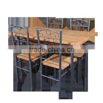 Cheap Dining table set with metal and MDF