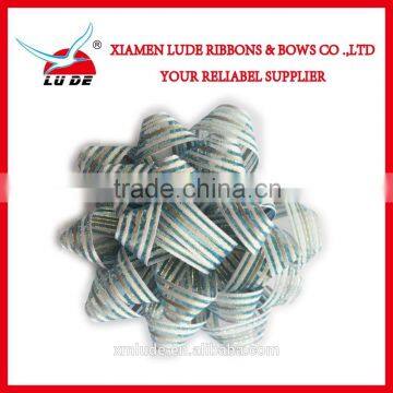 Gold Metallic Ribbon Bow With Tie for Decoration photo-2